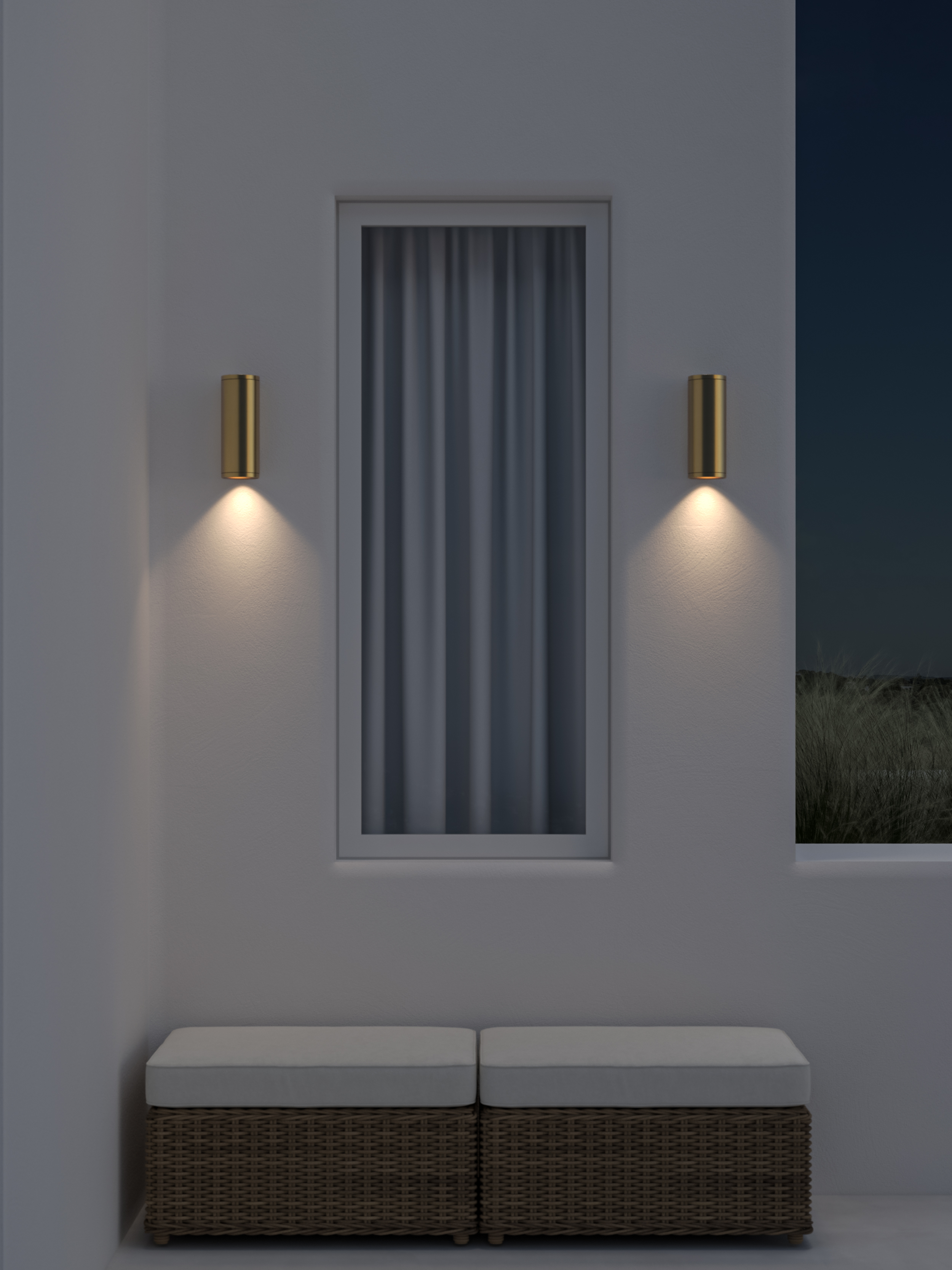 Ava 200 BWL excl. GU10 PVD messing