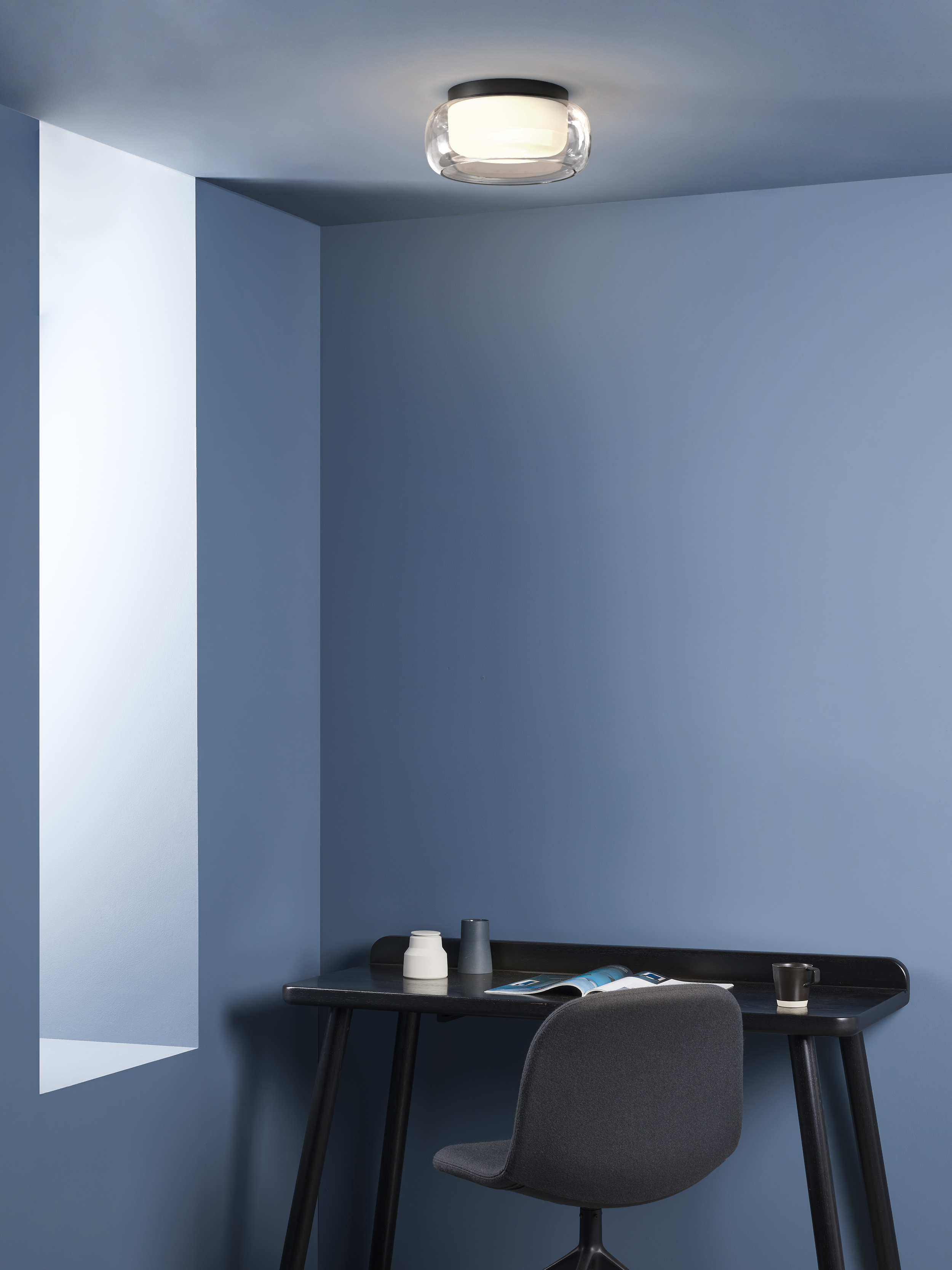 Aquina Ceiling 360 PL excl. 2x E27 mat zwart