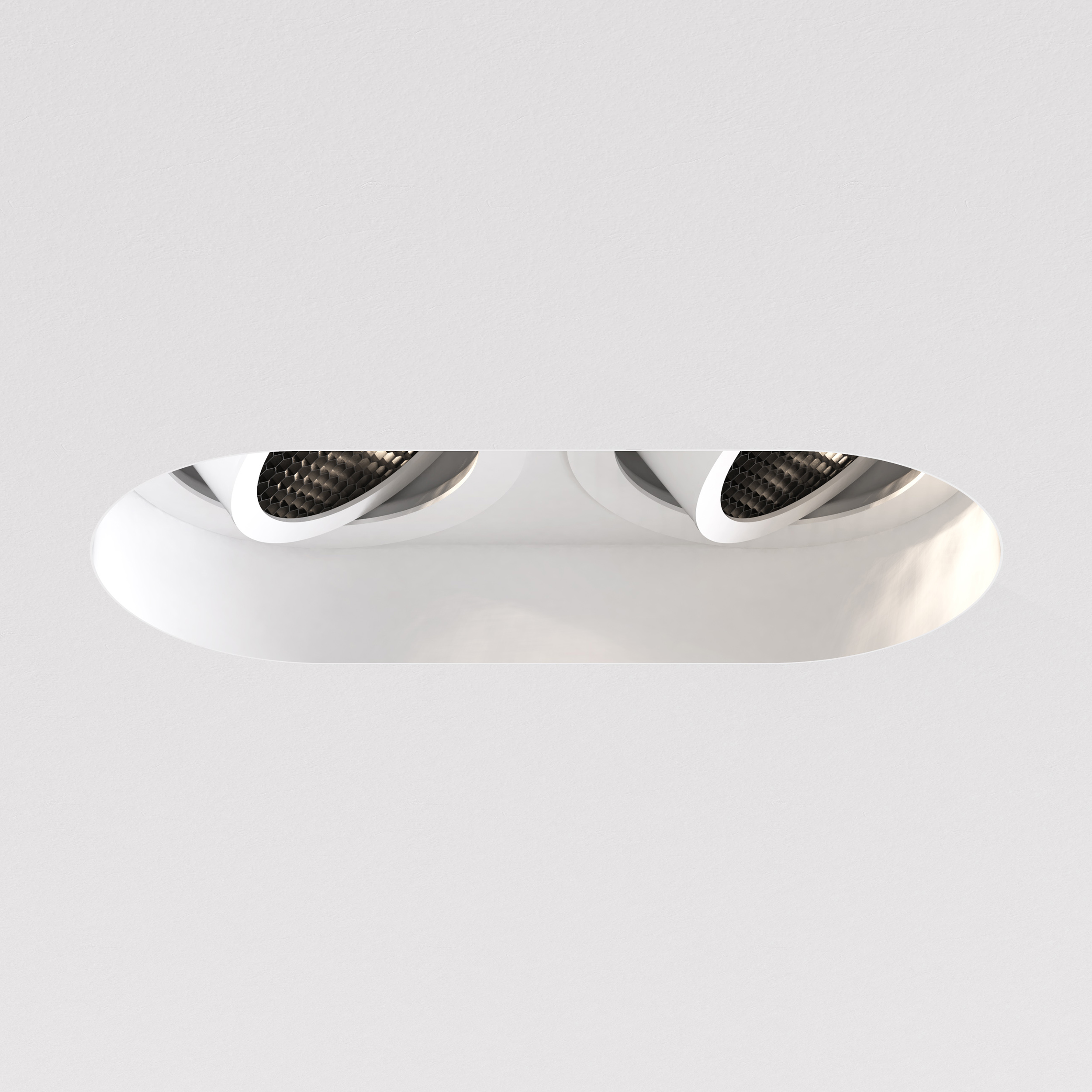 Trimless Round Twin Adjustable IBS excl. 2x GU10 mat wit
