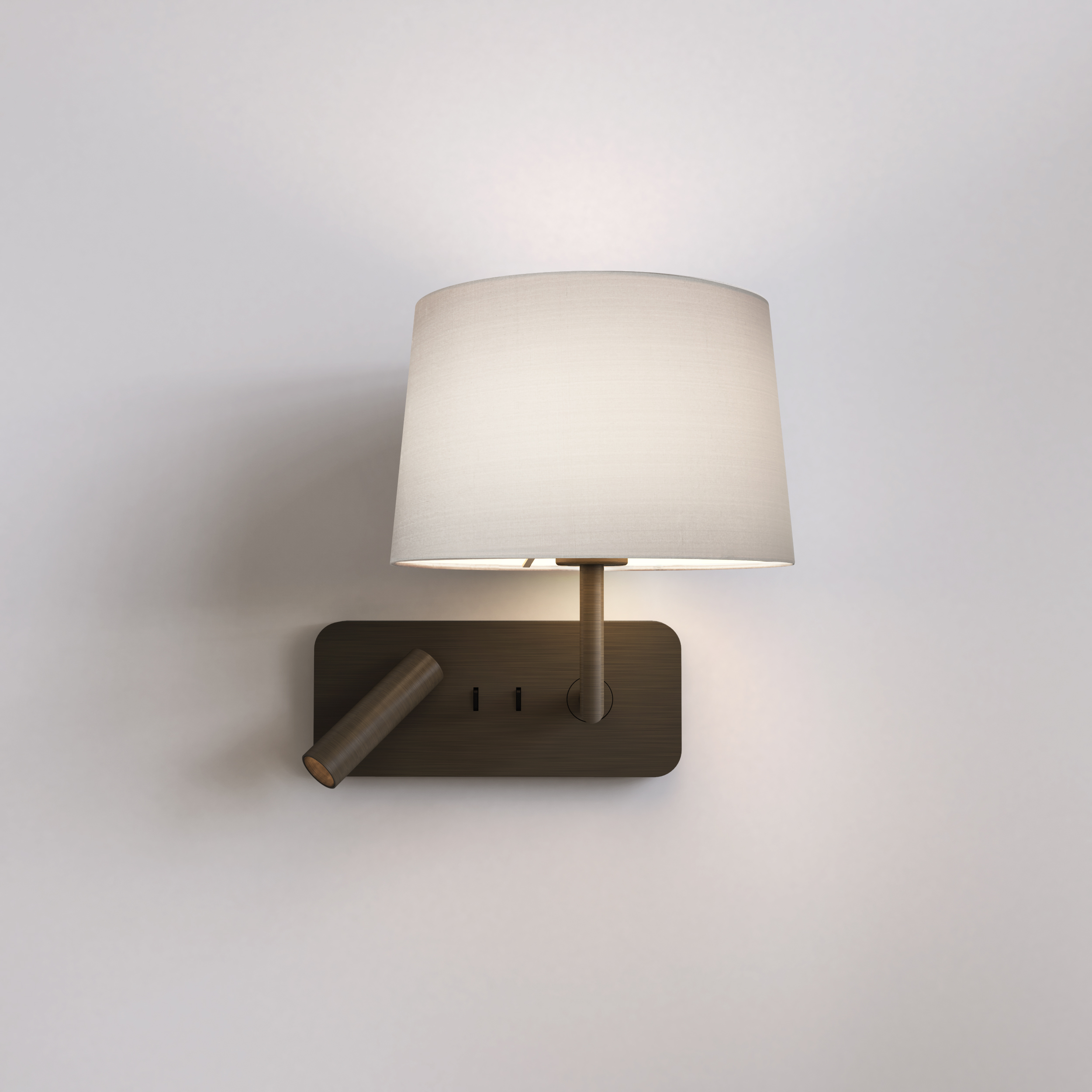 Side by Side Grande USB WL excl. E27 + LED 2700K brons
