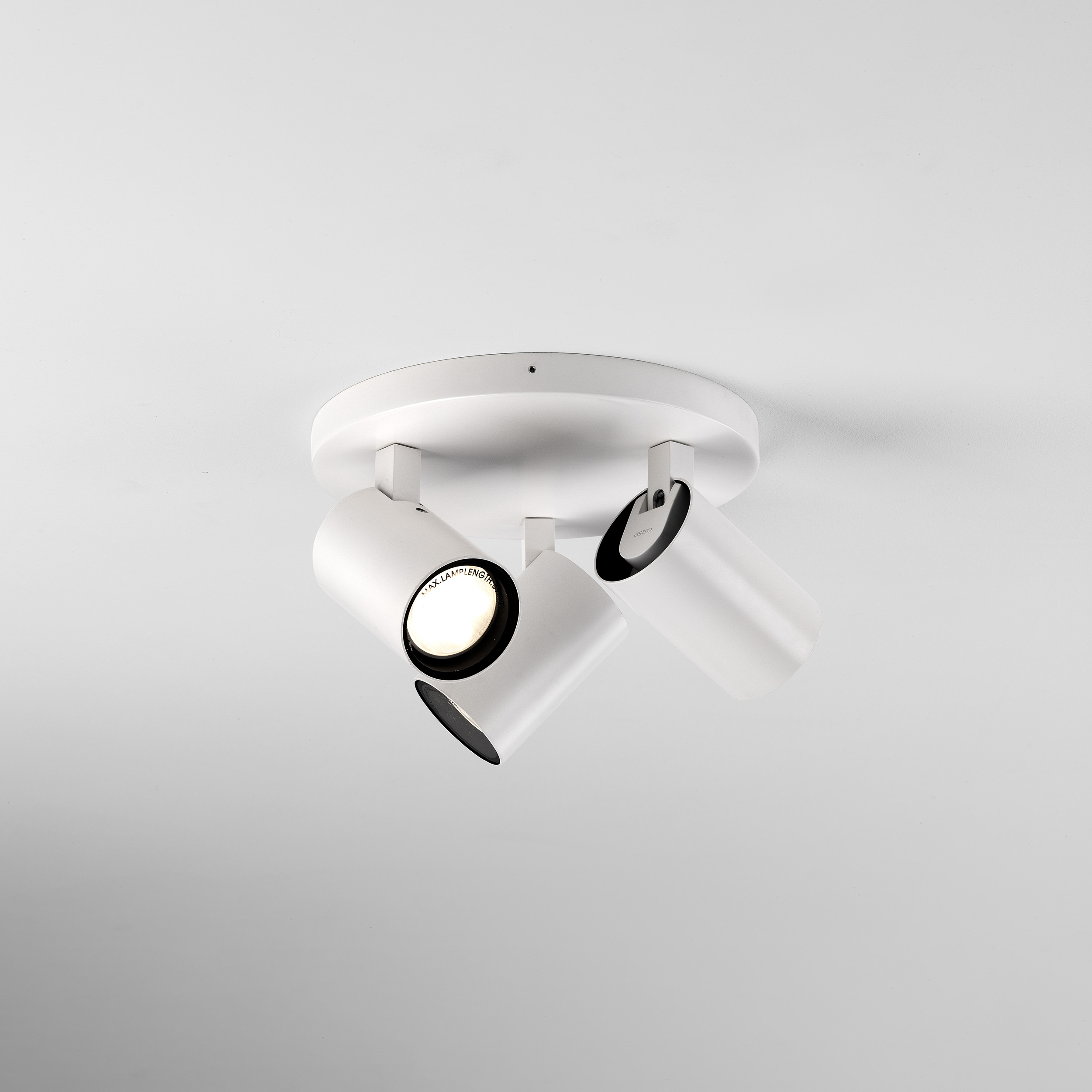 Aqua Triple Round OBS excl. 3x GU10 mat wit