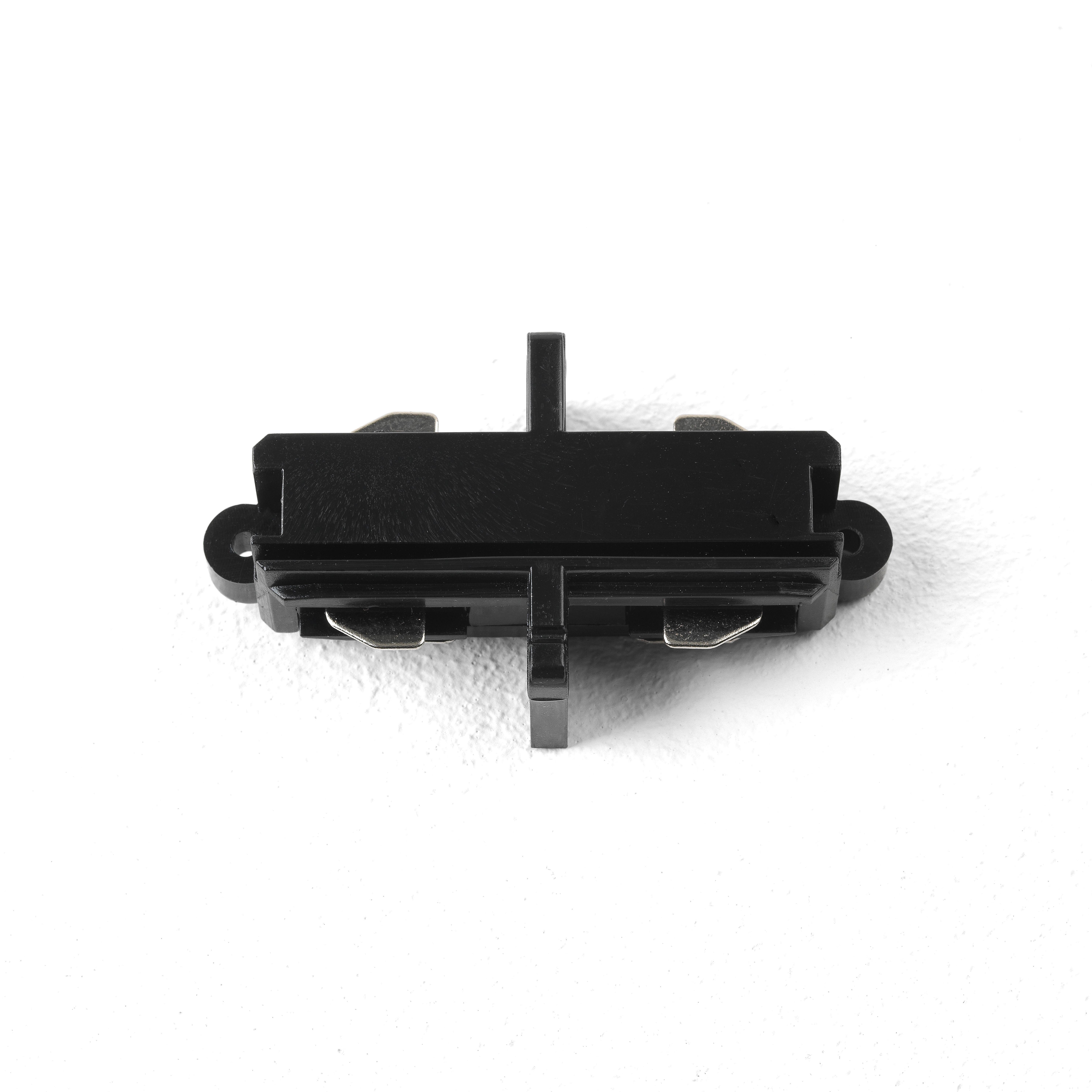 End to end connector 1-fase rail mat zwart