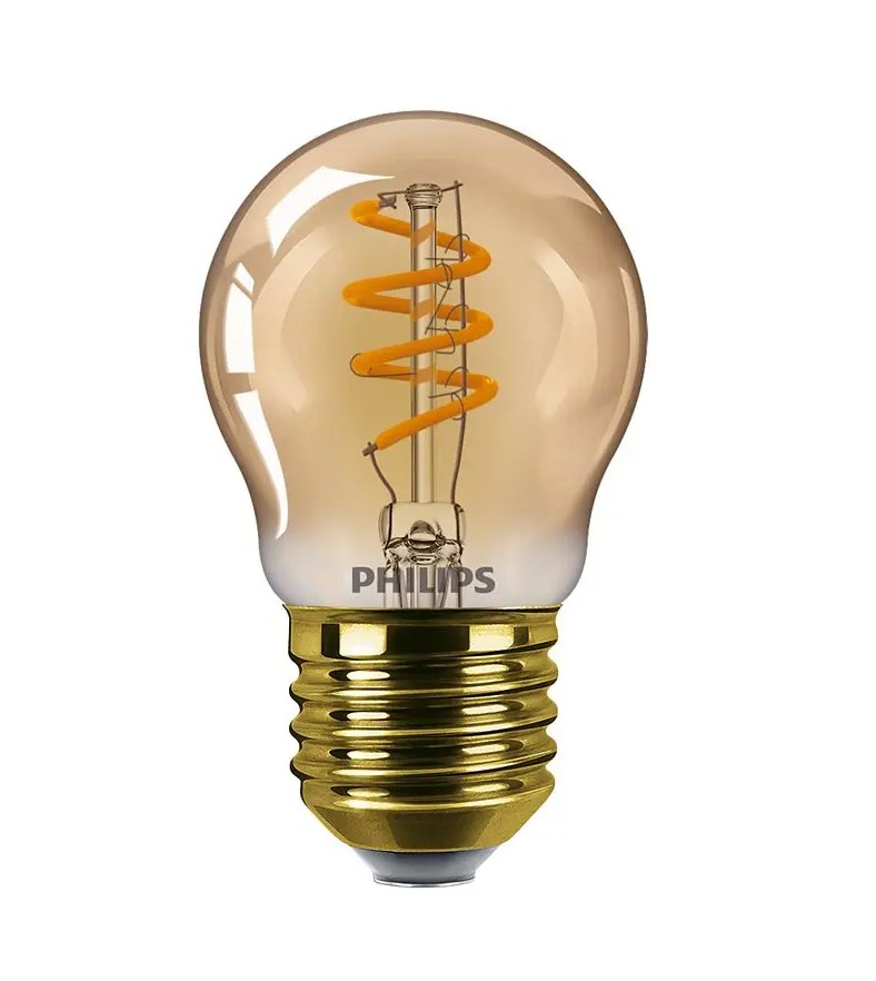 Philips E27 kogel gold PH LED 2.6W 818 dim