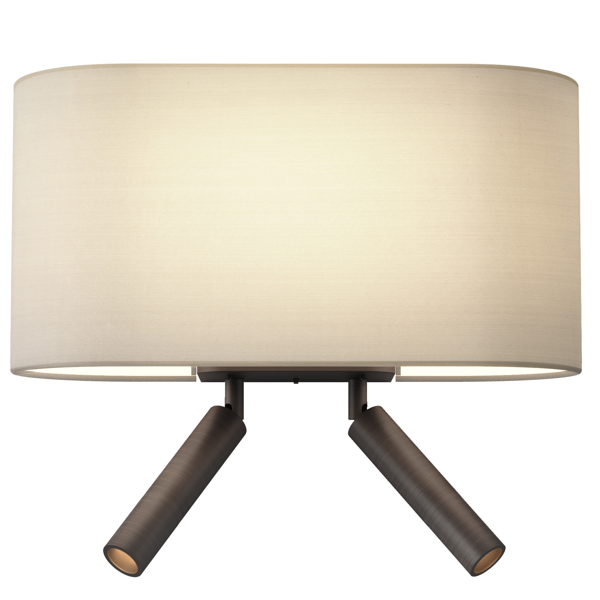 Venn Reader Twin WL 2700K excl. E27 brons