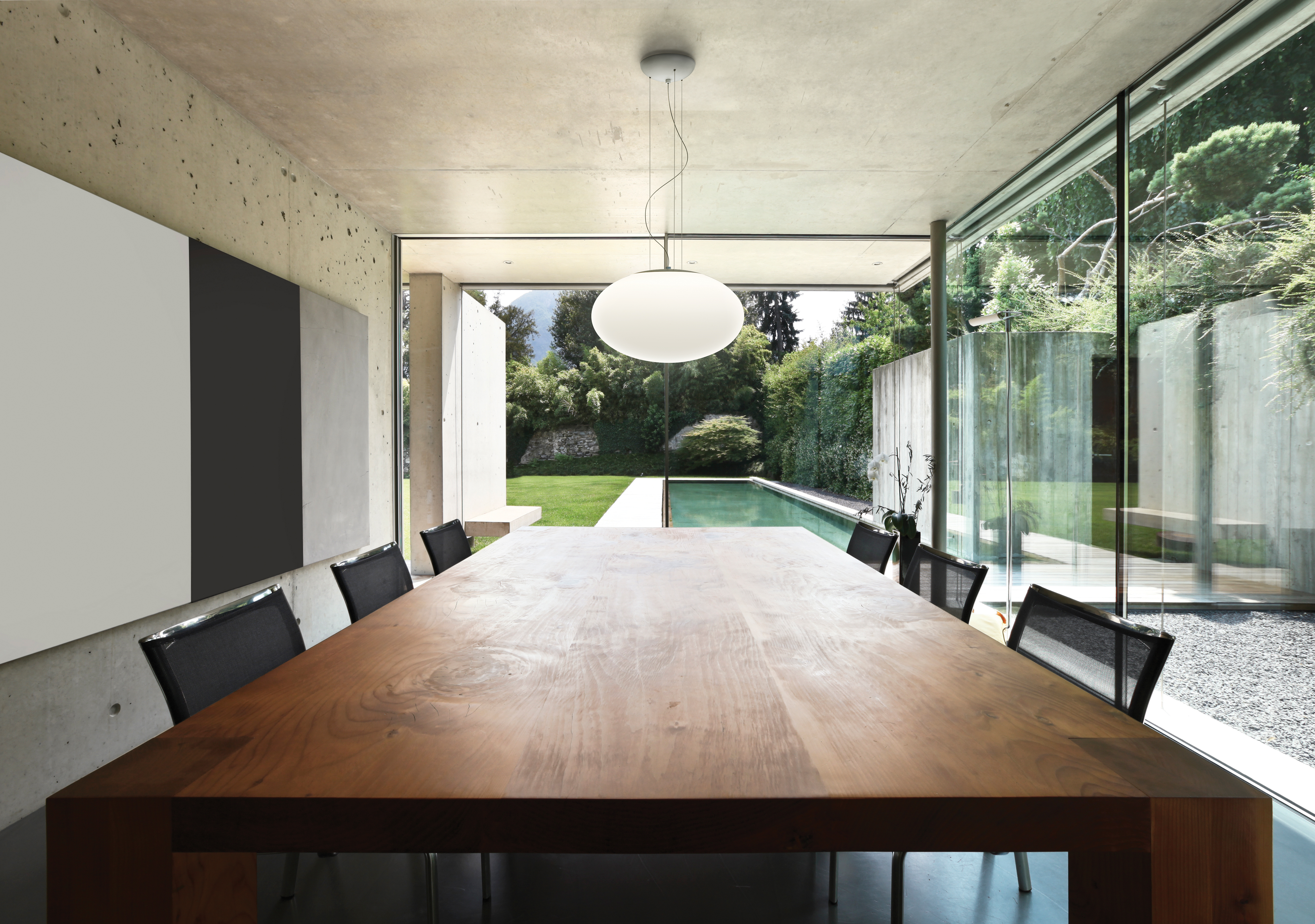 Zeppo Pendant 400 HL excl. E27 mat wit/wit glas