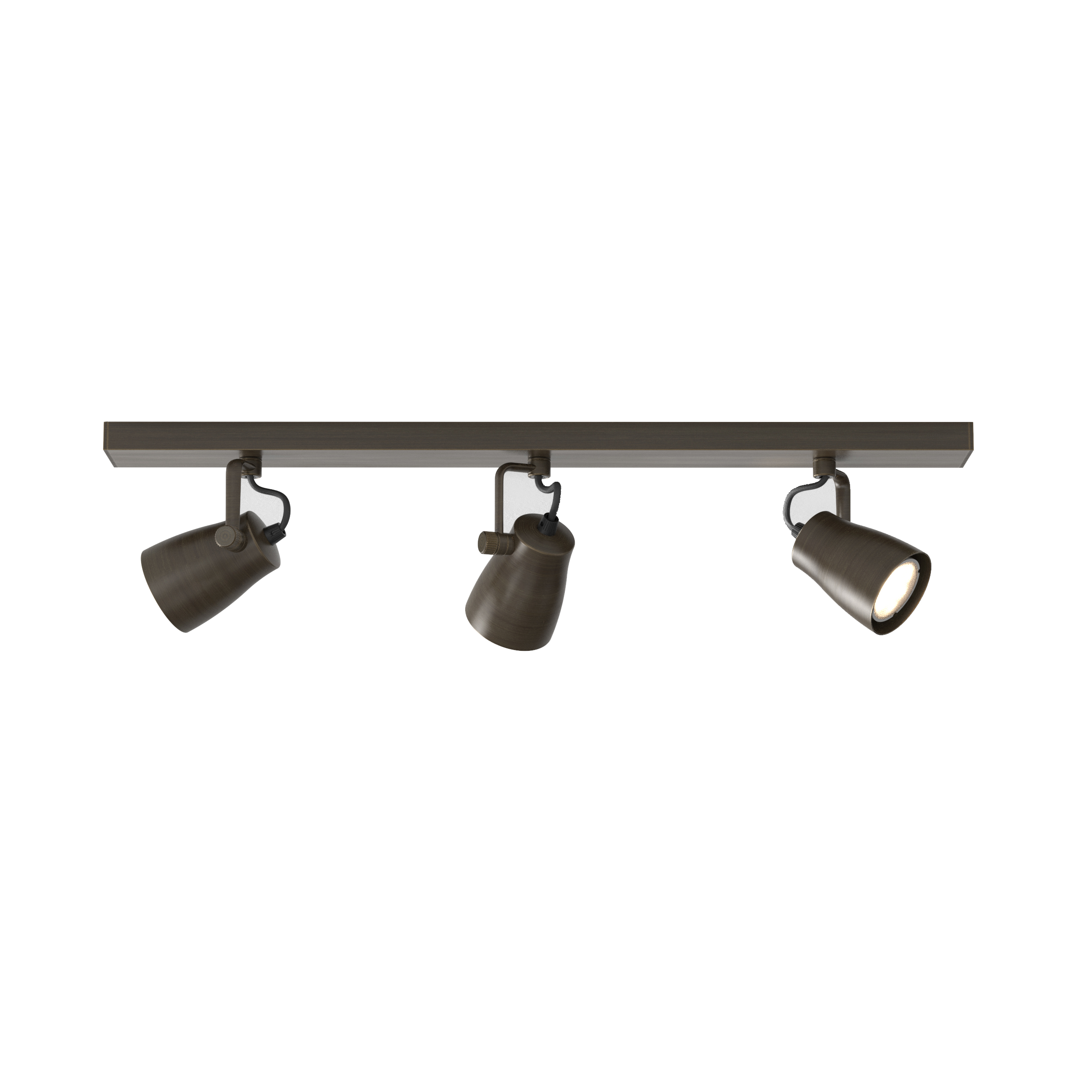 Juno Triple Bar OBS excl. 3x GU10 brons
