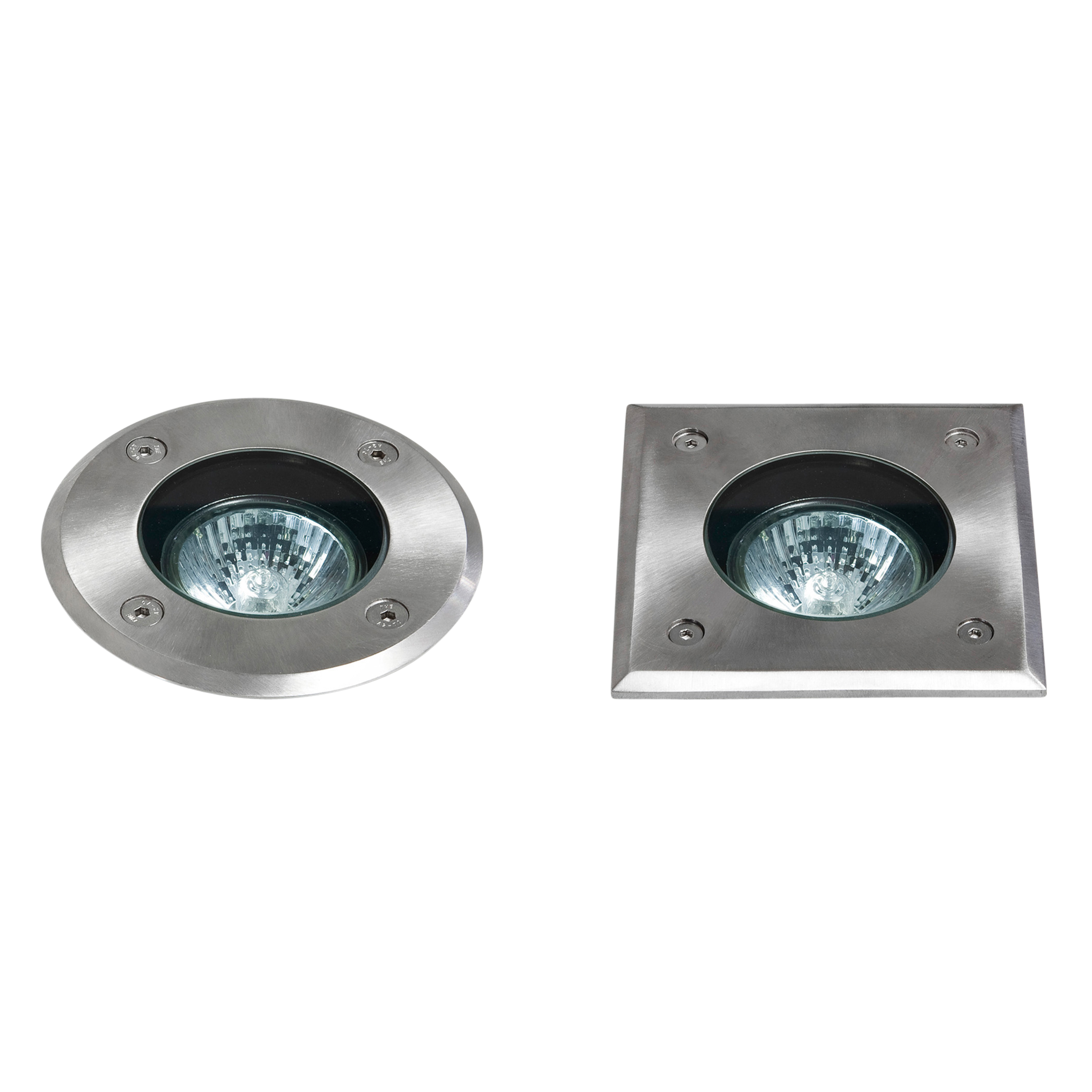 Gramos Round BGS excl. GU10 RVS geborsteld