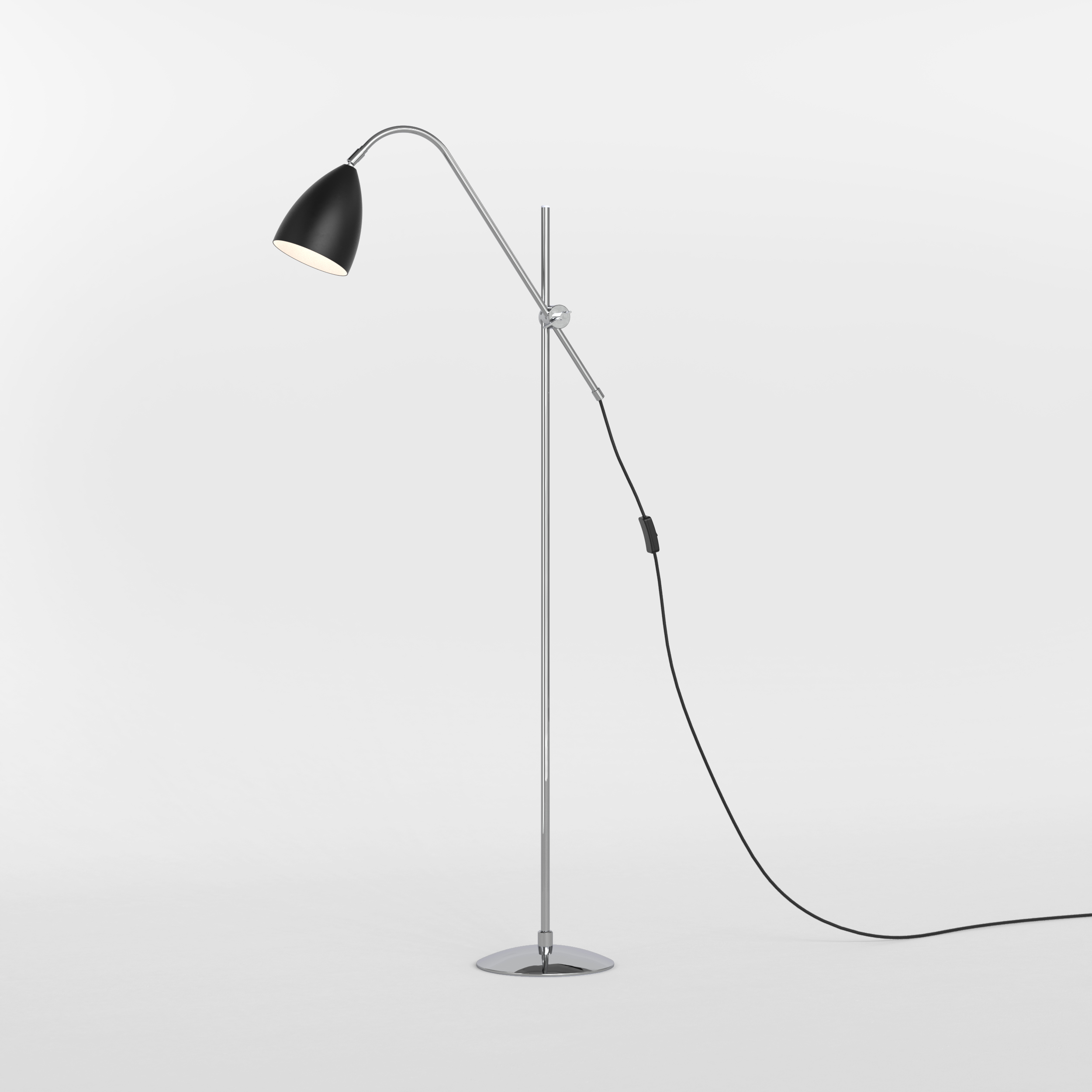 Joel VL excl. E27 mat zwart-chroom